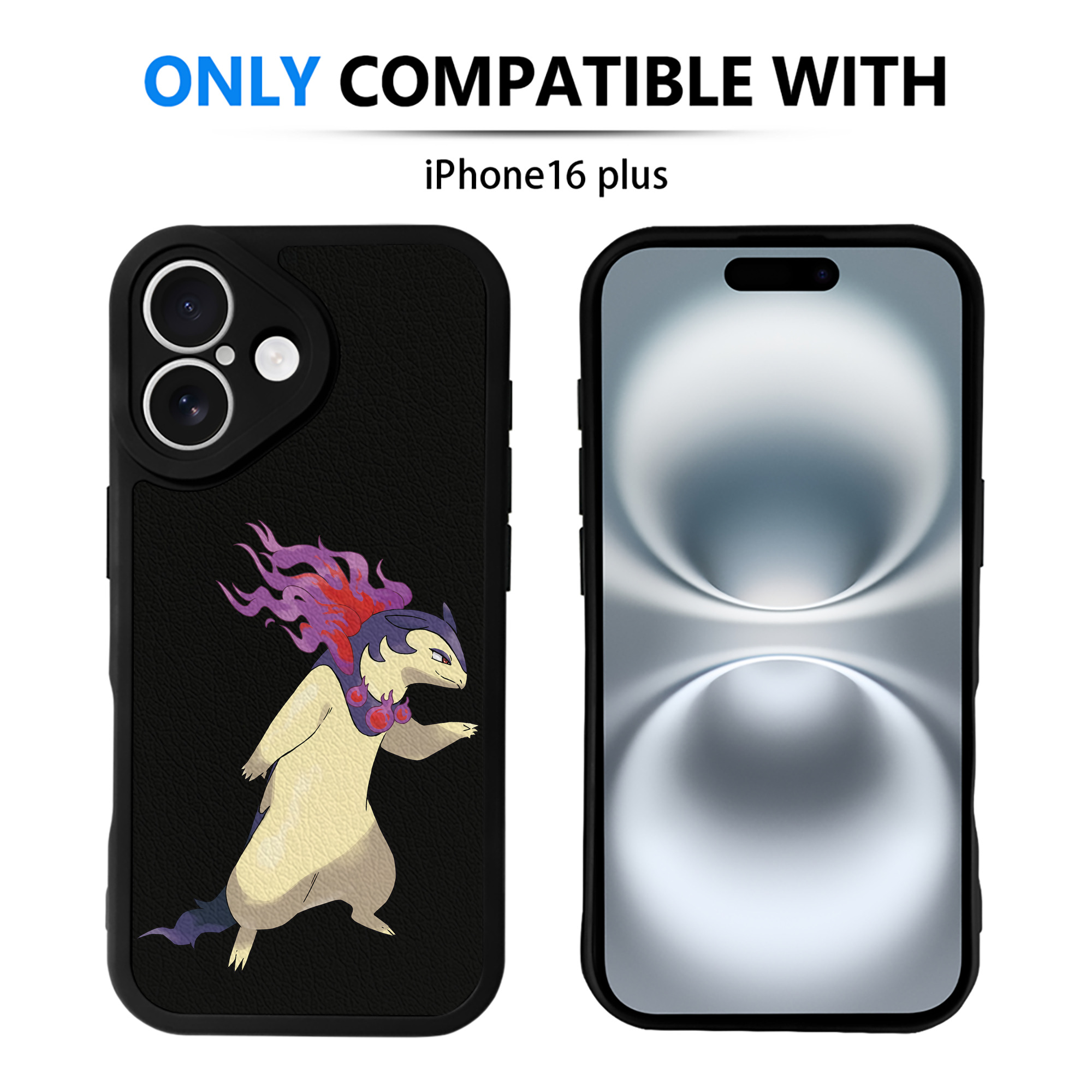 （画像用） ポケットモンスター Pokémon 【iPhone 16シリーズ対応】シリコンスマホケース（レザー調） 材質：シリコン
